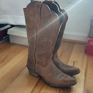 Ariat Tan Heeled Western Boots